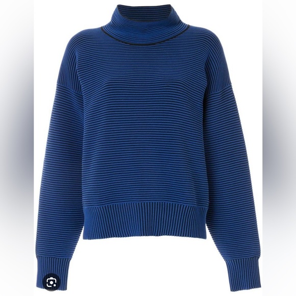 Nagnata retro rib sweater with turquoise stripe - Picture 2 of 2